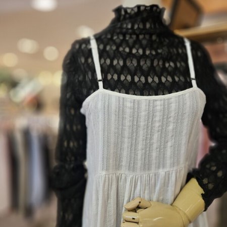 레이어드 리본 원피스