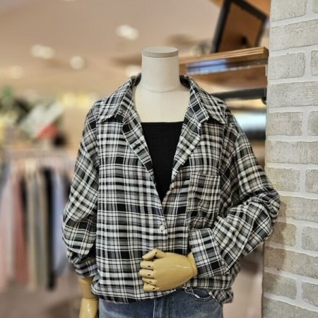 썸머 체크 셋업 남방