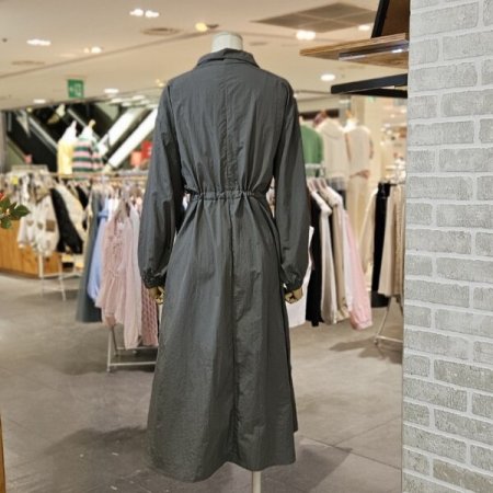 반 집업 스트링 원피스