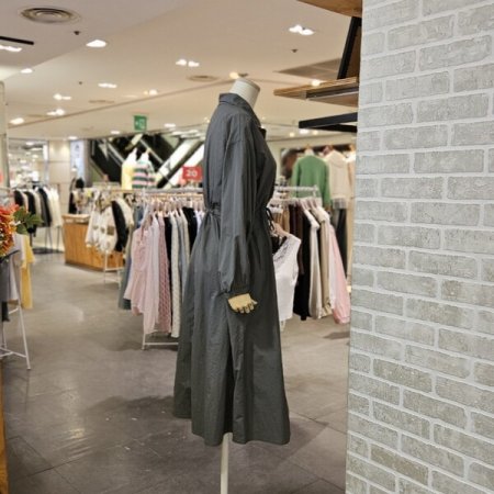 반 집업 스트링 원피스