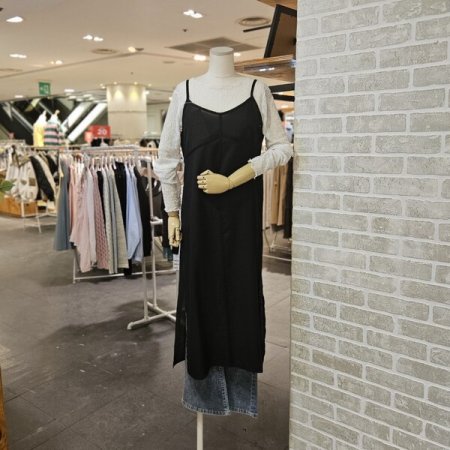 레이어드 시스루 원피스