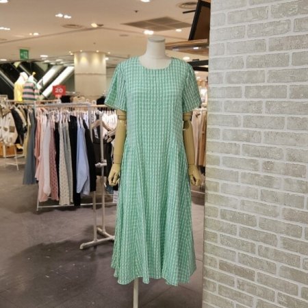 스퀘어 시스루 원피스