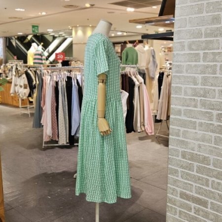 스퀘어 시스루 원피스