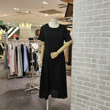 스퀘어 시스루 원피스