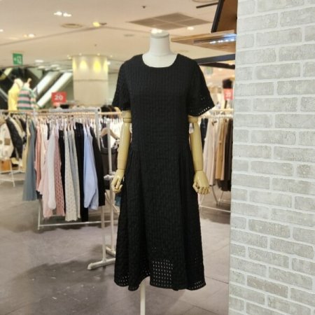 스퀘어 시스루 원피스