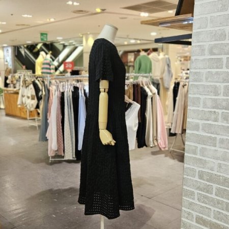 스퀘어 시스루 원피스