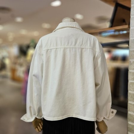 워싱 면 셔츠형 자켓