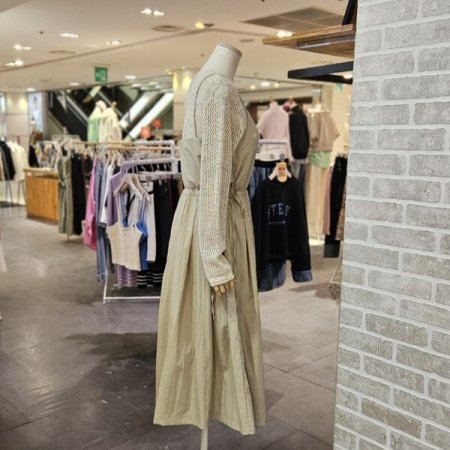 플리츠 레이어드 원피스