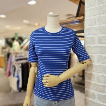 스트라이프 쫀쫀 티셔츠