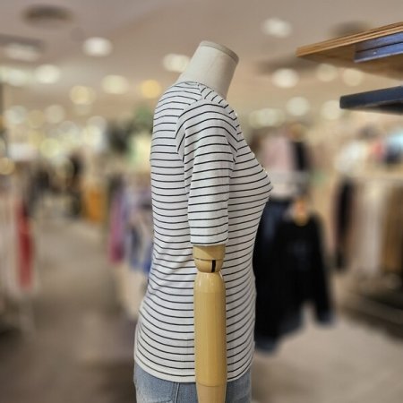 스트라이프 쫀쫀 티셔츠
