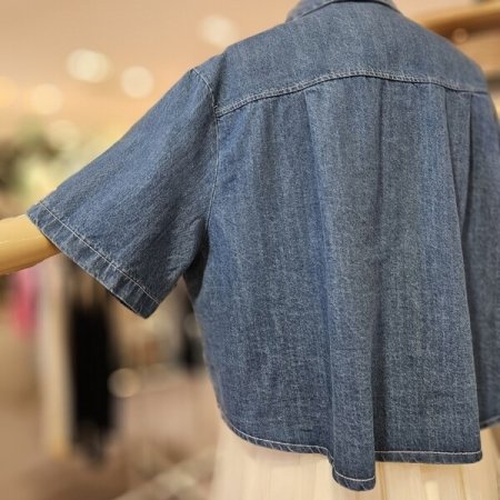 데님 크롭 남방