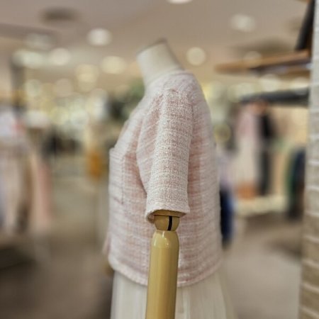 트위드 반팔 자켓