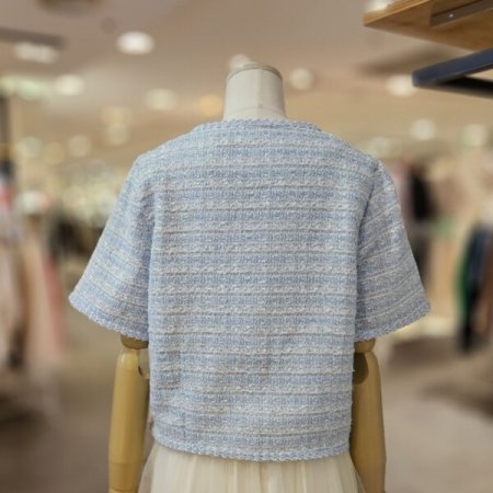 트위드 반팔 자켓