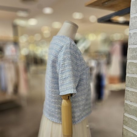 트위드 반팔 자켓