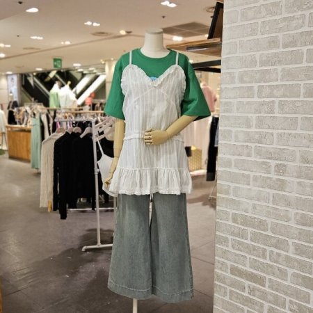 레이스 레이어드 원피스