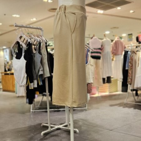 자수 밴딩 스커트