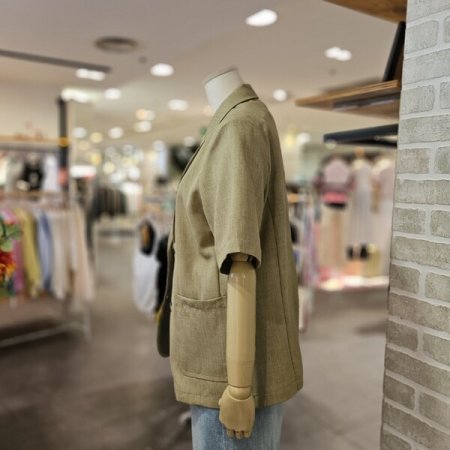 자수 반팔 자켓