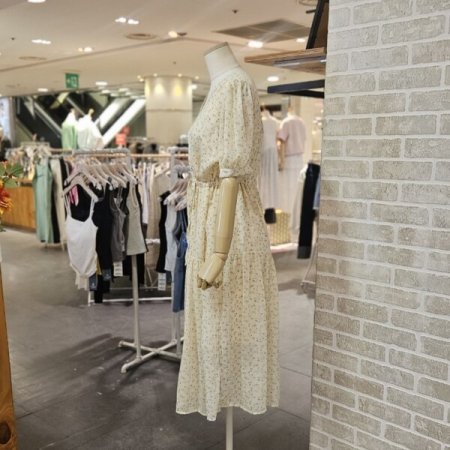 플라워 V넥 원피스