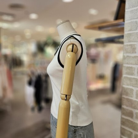 레이스 스퀘어 니트 탑