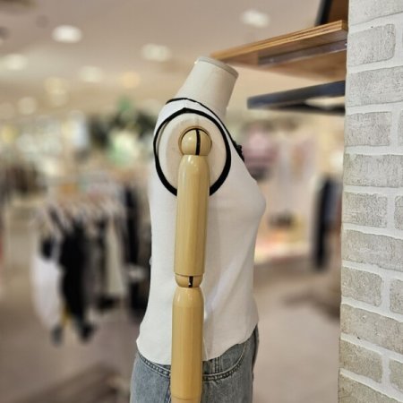 레이스 스퀘어 니트 탑