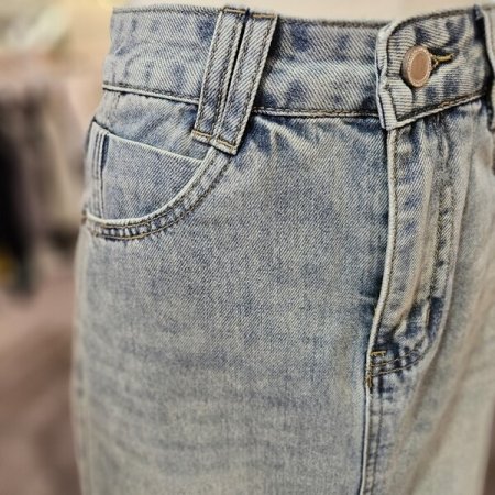 밑단 데미지 H라인 스커트