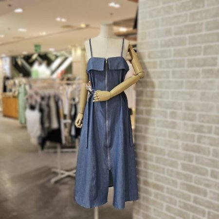 오픈 지퍼 원피스