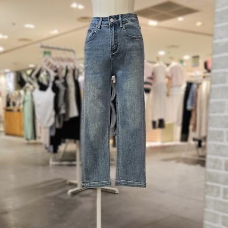 9부 스판 스키니 데님 팬츠