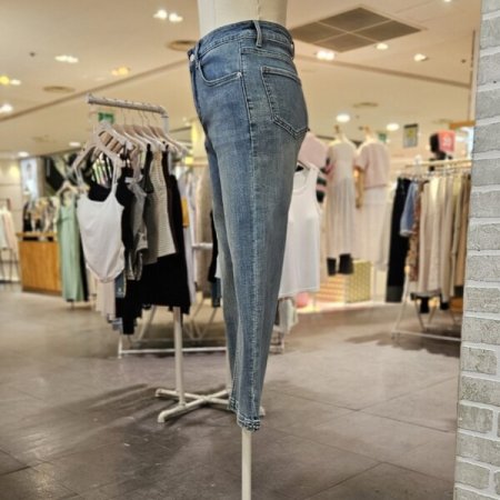 9부 스판 스키니 데님 팬츠