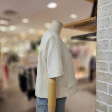 단추 포인트 반팔 자켓