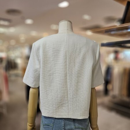 단추 포인트 반팔 자켓