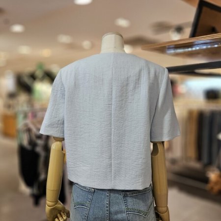 단추 포인트 반팔 자켓