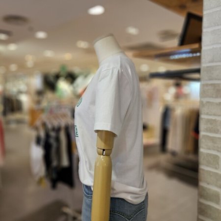 배색 레터링 티셔츠