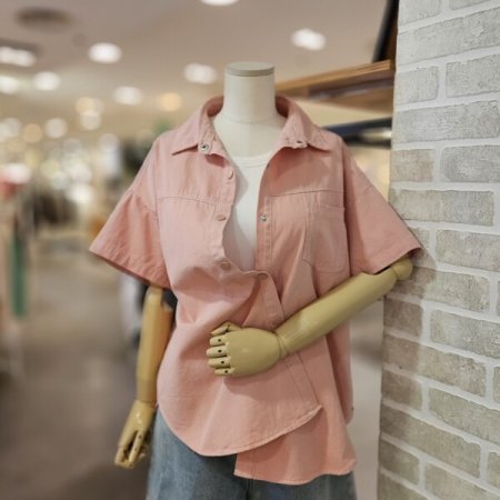 면 트윌 오버핏 남방