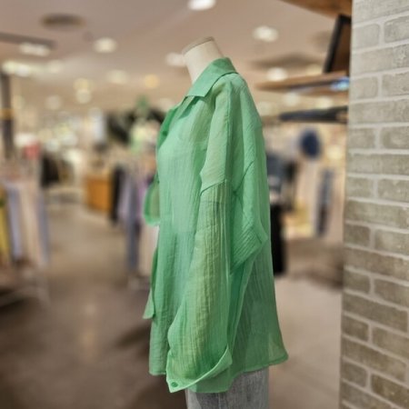 시스루 오버핏 셔츠