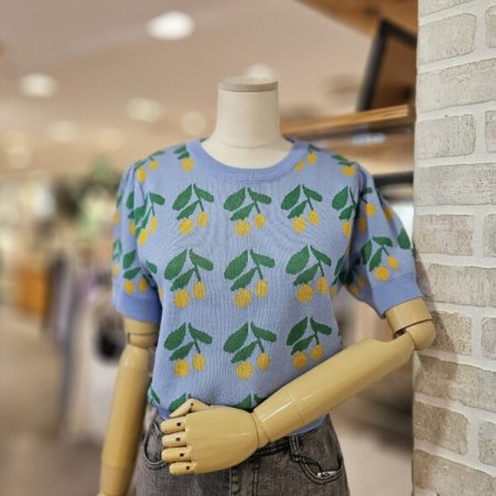 열매 자카드 니트