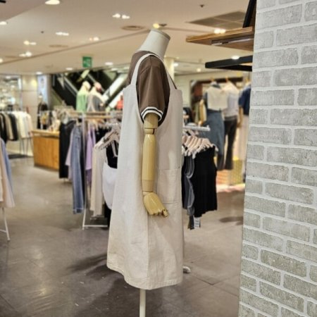 레코브 워싱 면 디미 원피스