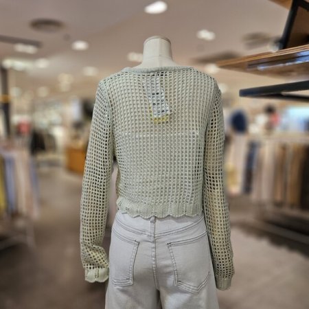 리본 타이 니트 가디건