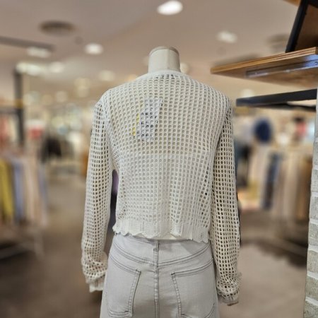 리본 타이 니트 가디건