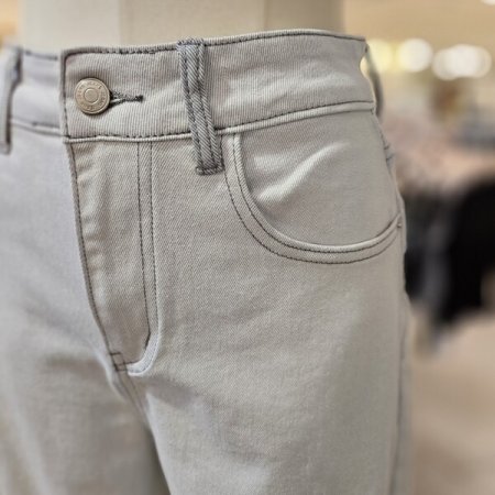 배색 고리 일자핏 데님 팬츠