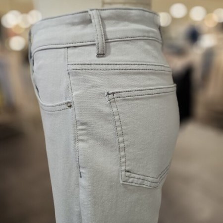 배색 고리 일자핏 데님 팬츠