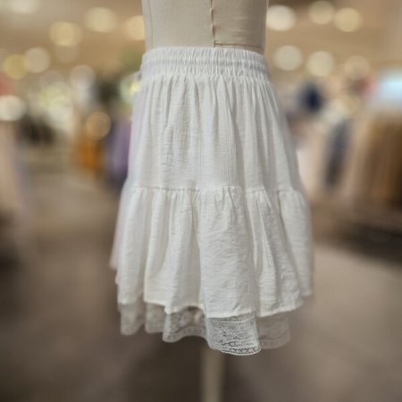 레이스 미니 스커트