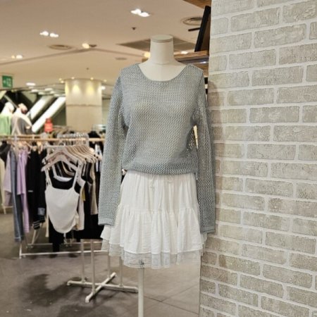 레이스 미니 스커트