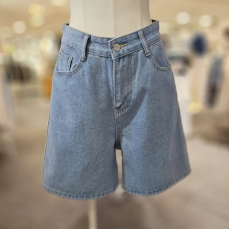 베이직 5부 데님 팬츠