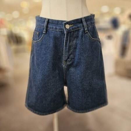 베이직 5부 데님 팬츠