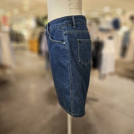 베이직 5부 데님 팬츠