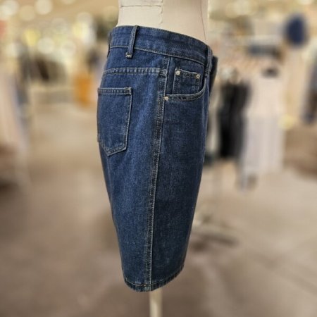 베이직 5부 데님 팬츠