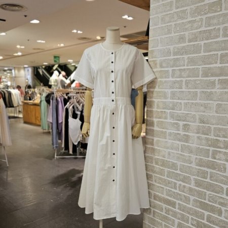 벨티드 오픈 롱 원피스