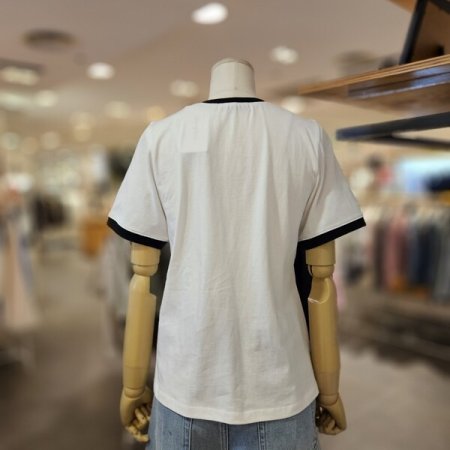 배색 트리밍 반팔 티셔츠