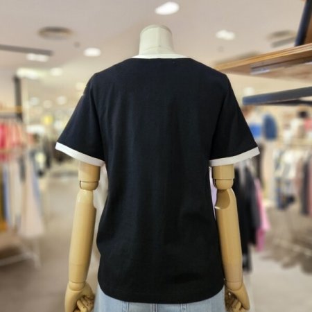 배색 트리밍 반팔 티셔츠