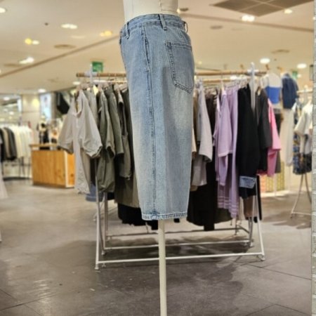 절개 데님 바이커 팬츠